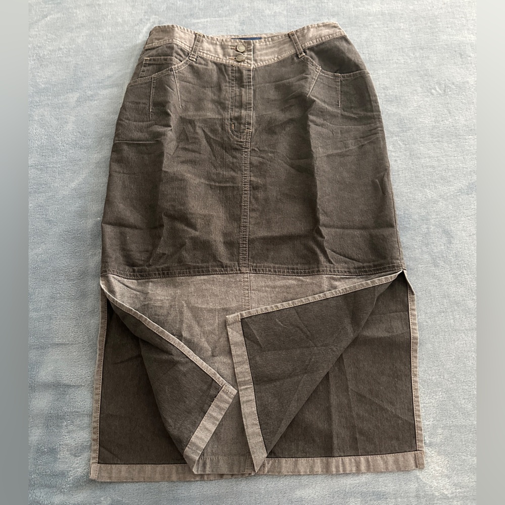 Gray Denim Skirt